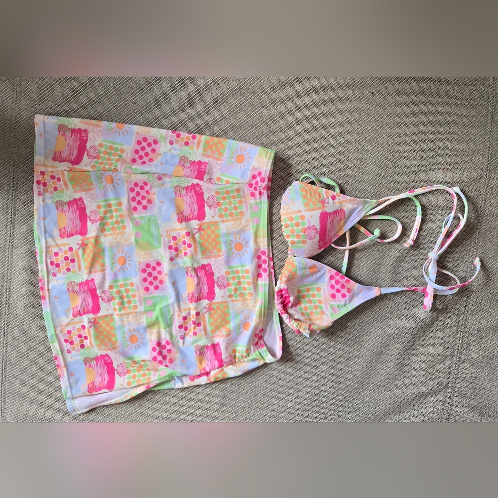 Colorful Patterned Bikini Set | New W/out Tags